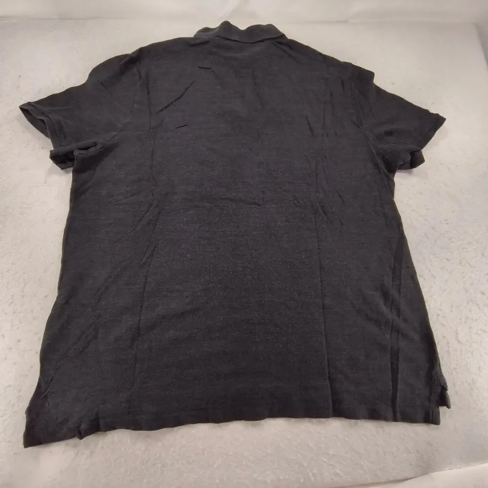 Polo Ralph Lauren Classic Fit Collared Long Sleeve Polo Shirt Men Size 2XL Black